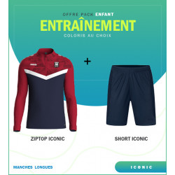 PACK ENFANT SWEAT DEMI-ZIP ET SHORT ICONIC