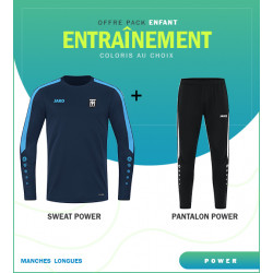 PACK ENFANT SWEAT COL ROND ET PANTALON POWER