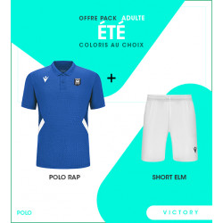 PACK ÉTÉ ADULTE POLO RAP VICTORY ET SHORT ELM