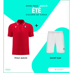 PACK ÉTÉ ADULTE POLO AULOS GLORY ET SHORT ELM