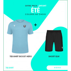 PACK ÉTÉ ENFANT TEE-SHIRT BOOST HERO ET SHORT ELM